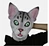 Máscara de gato de látex